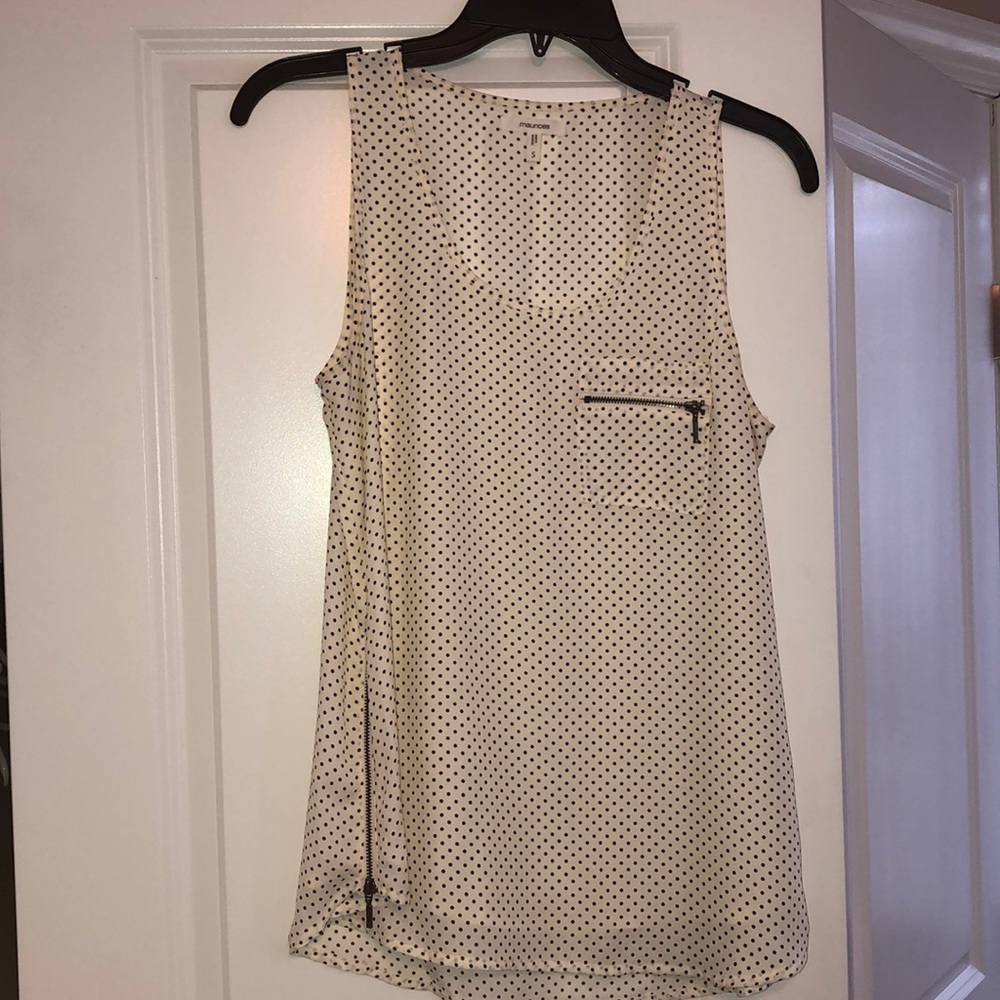 White tank top with black dots